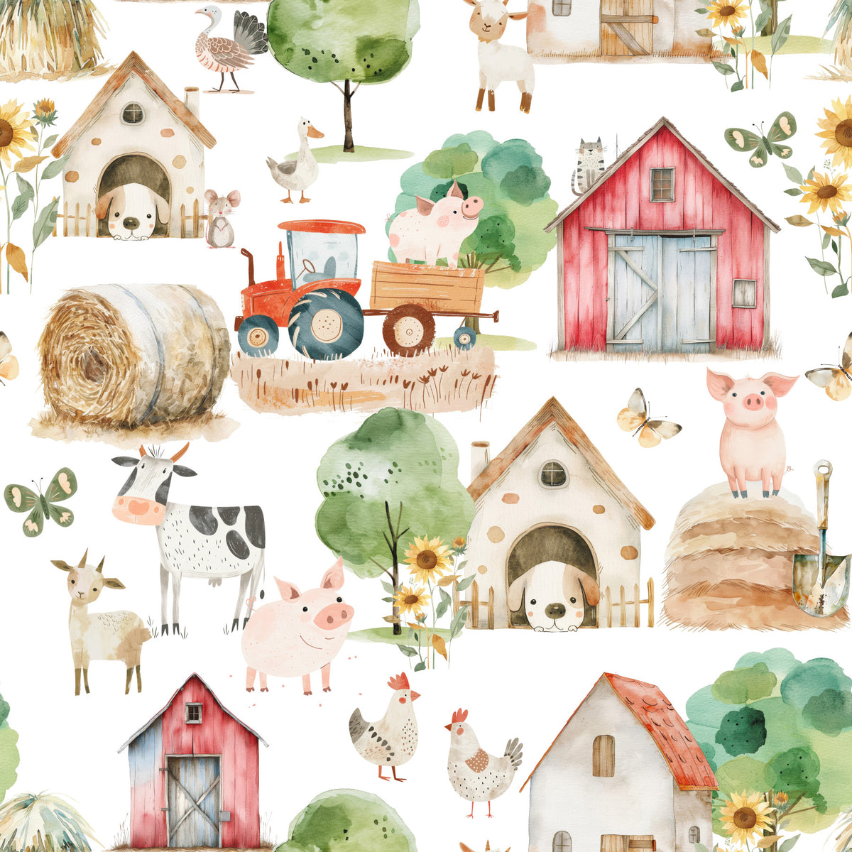 Barnyard Buddies Wallpaper⁠ in your room
