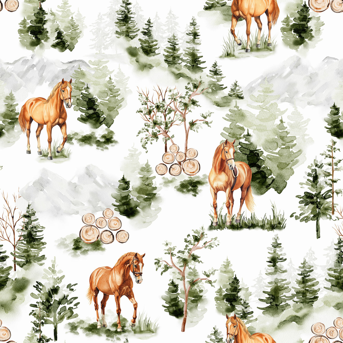 Wild Horses Vista Wallpaper⁠ in your room — zoomed
