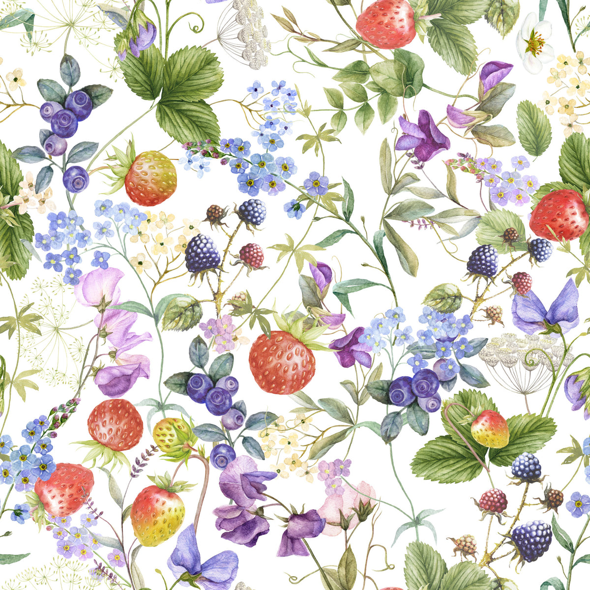 Wildflower Patch Wallpaper⁠ in your room — zoomed