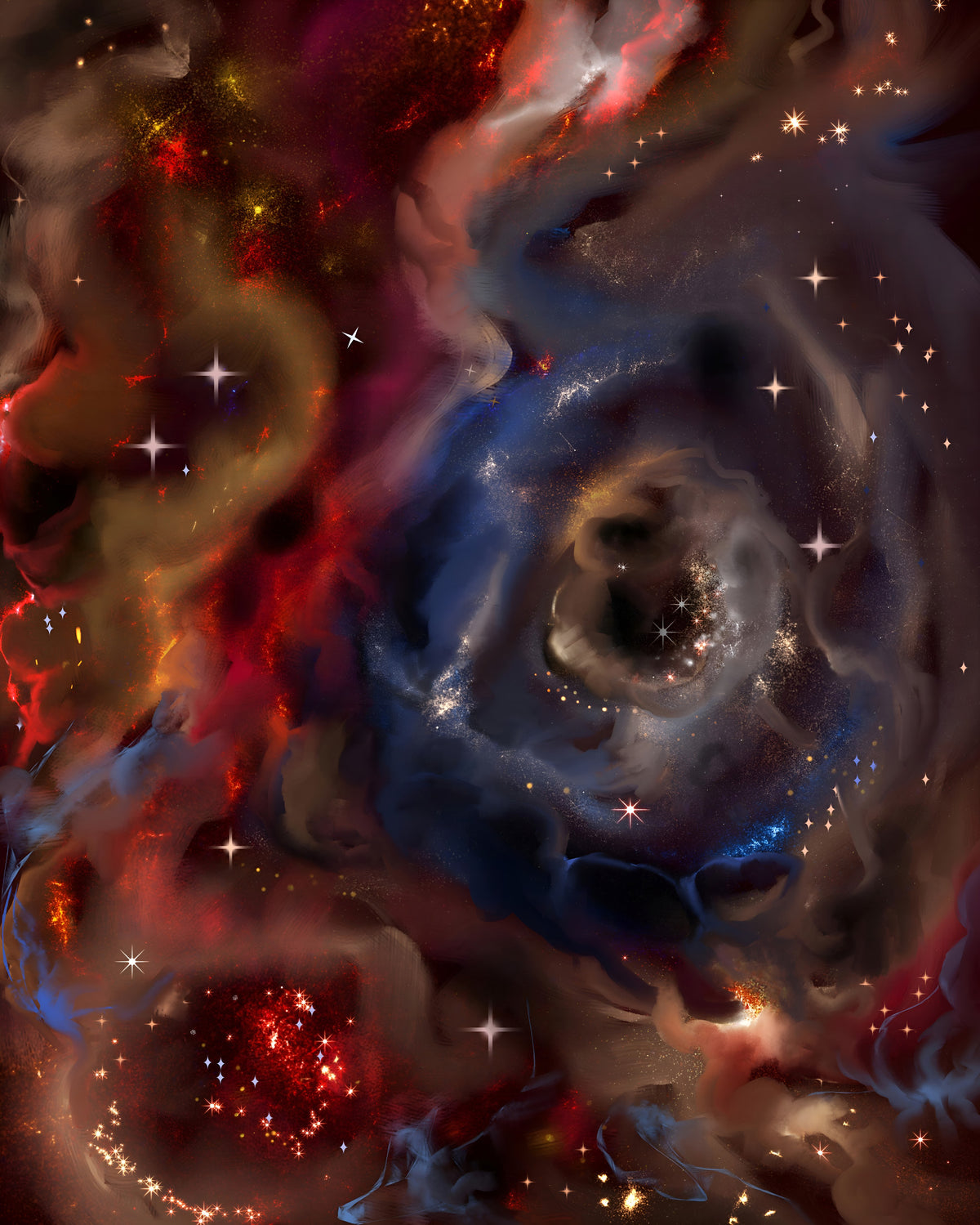 Nebulae Cascade Wall Mural