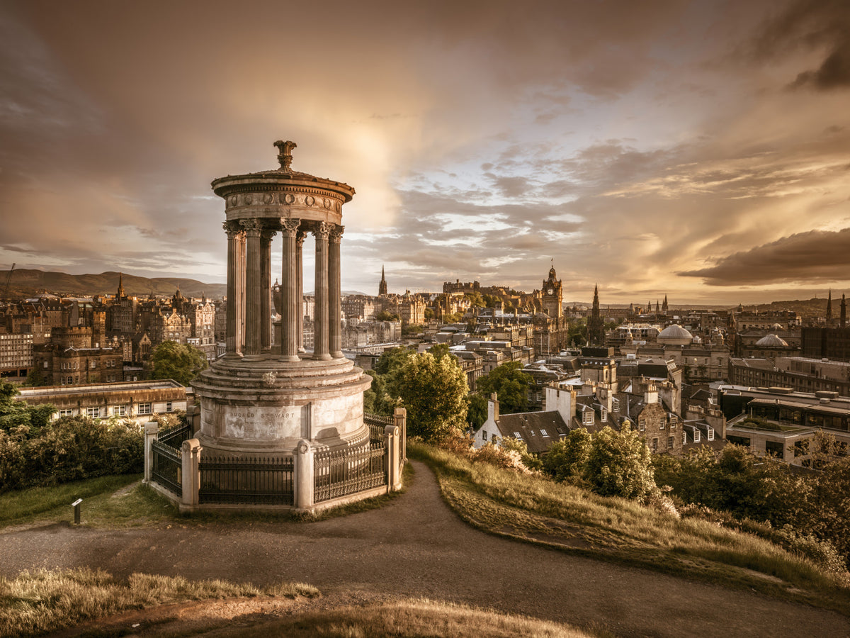 Calton Hill Wall Mural in your room — zoomed