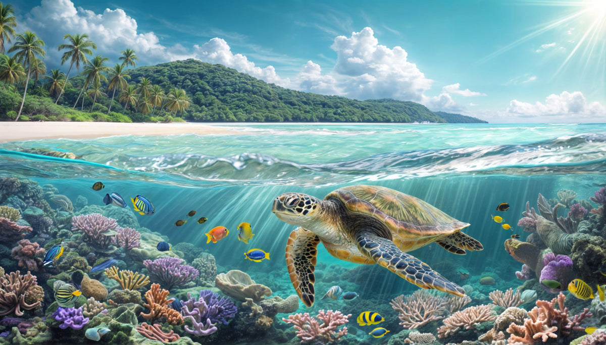 Sea Turtle's Paradise Wall Mural in your room
