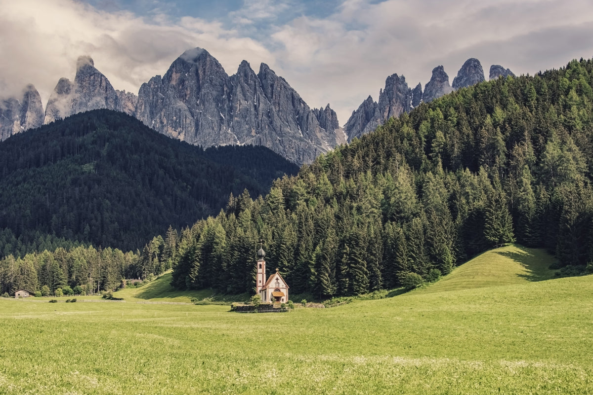 Alpine Chapel Vista Wall Mural in your room