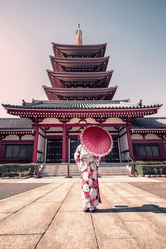 Zen Temple View Wall Mural