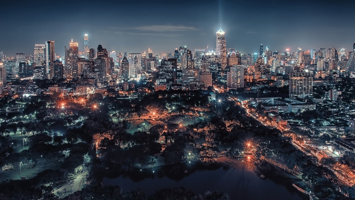 Bangkok Nightscape Wall Mural in your room