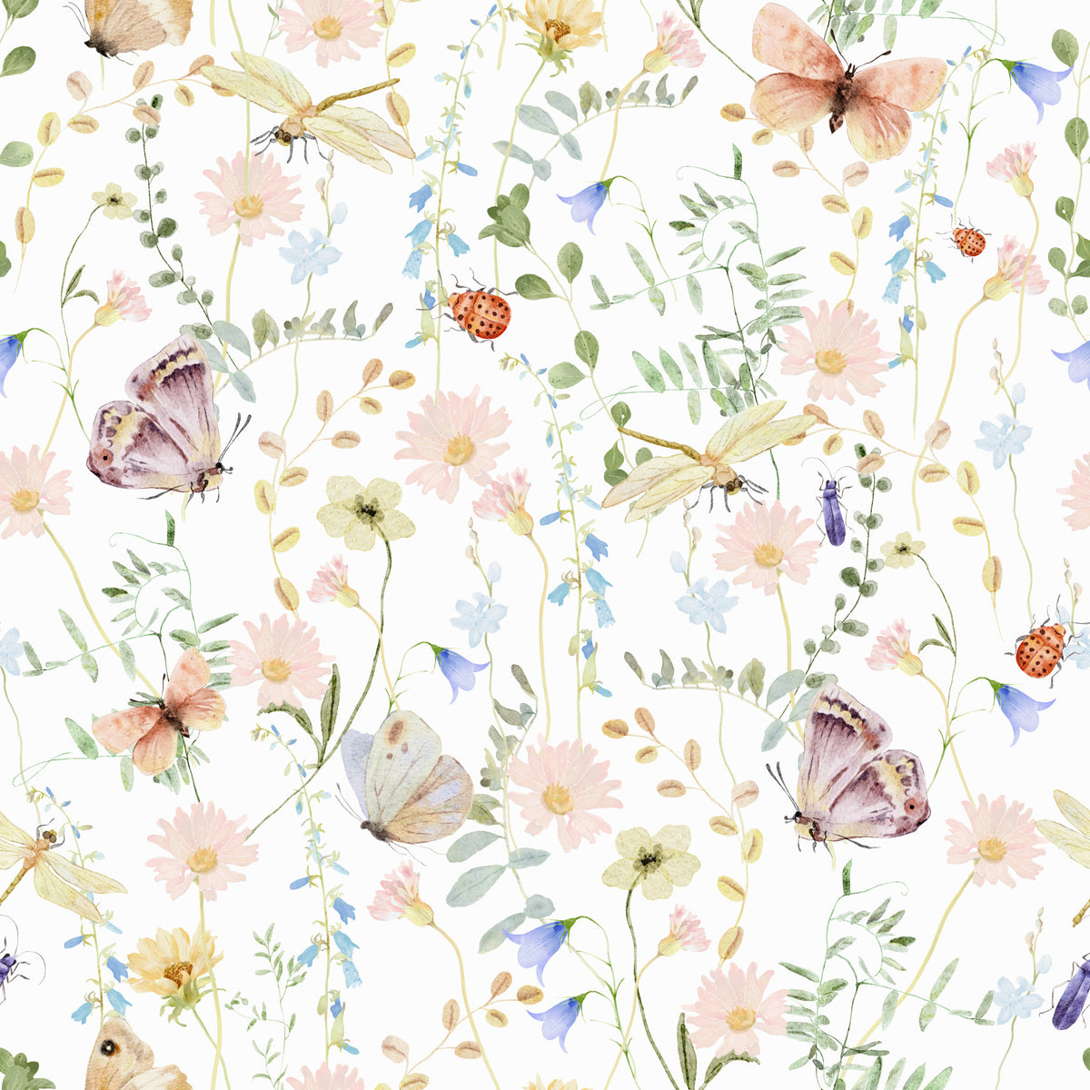 Soft Meadow Whispers Wallpaper⁠ in your room