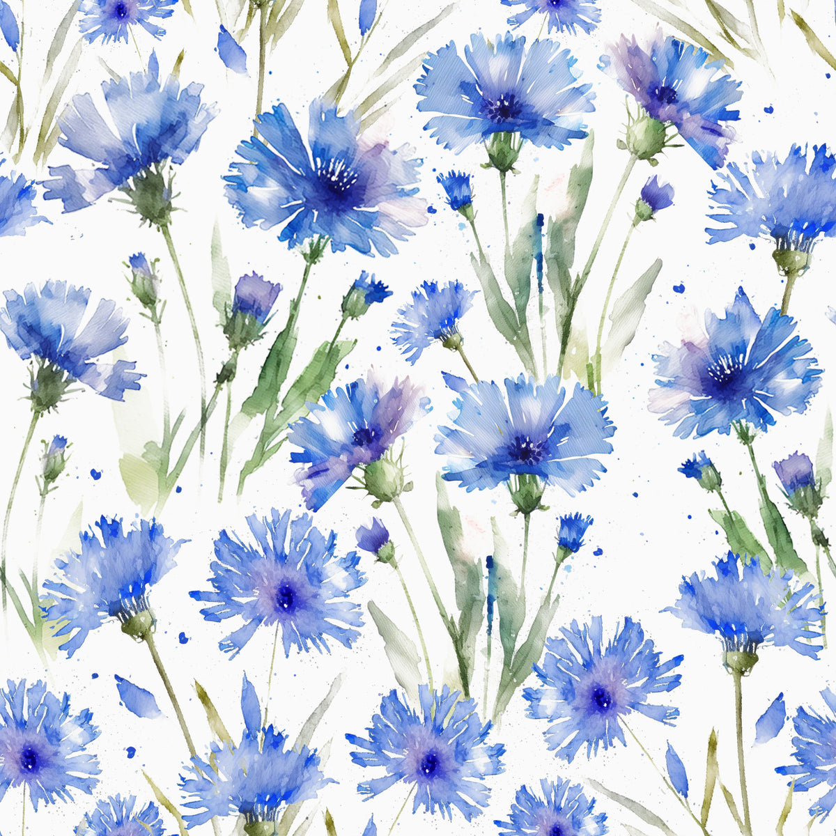 Blue Cornflower Dream Wallpaper⁠ in your room — zoomed