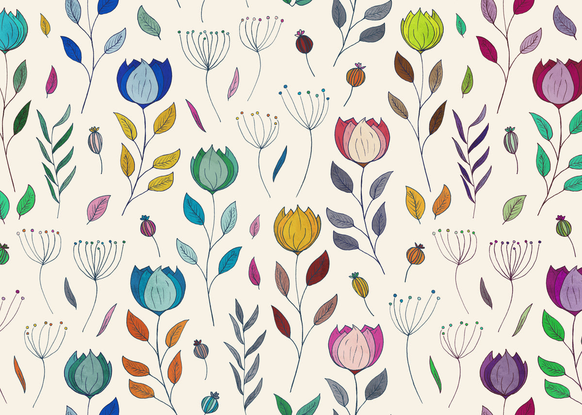 Rainbow Bloom Dance Wall Mural in your room