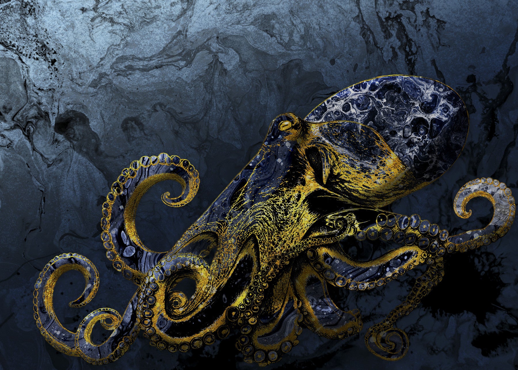 Octopus Majesty Wall Mural