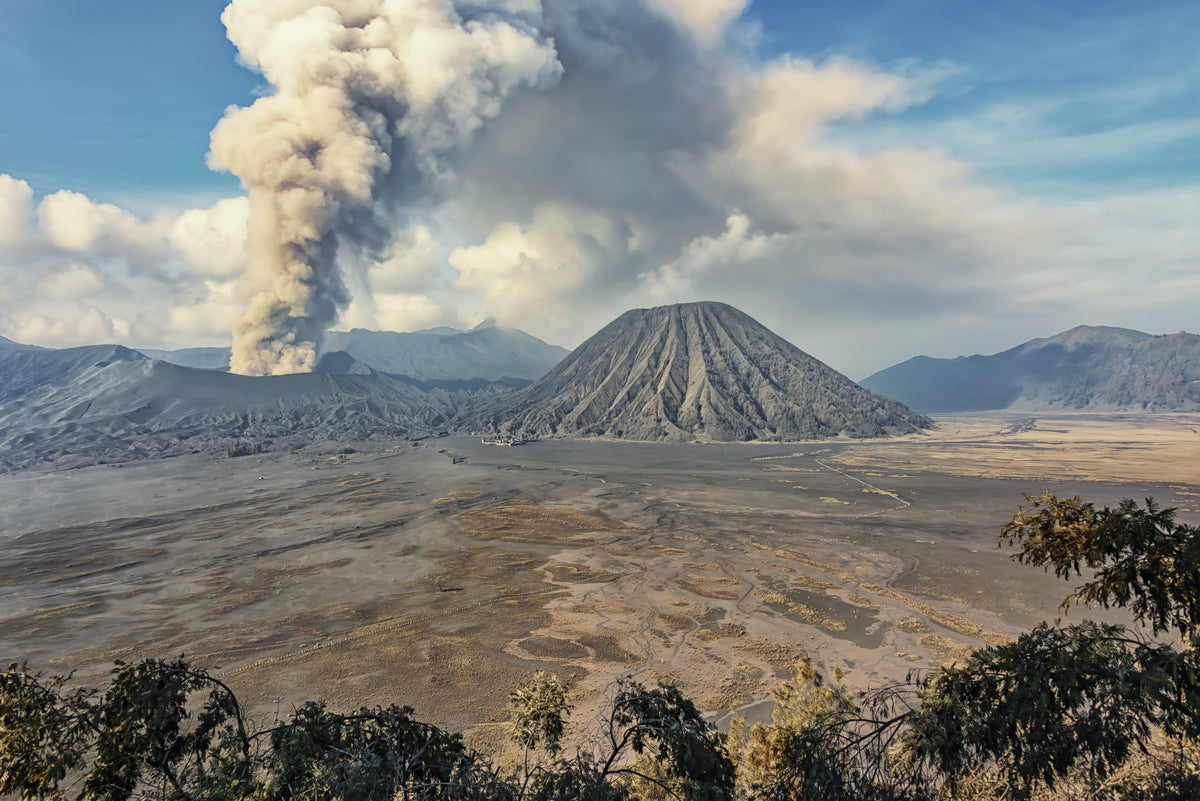 Mount Bromo Eruption Wall Mural in your room — zoomed