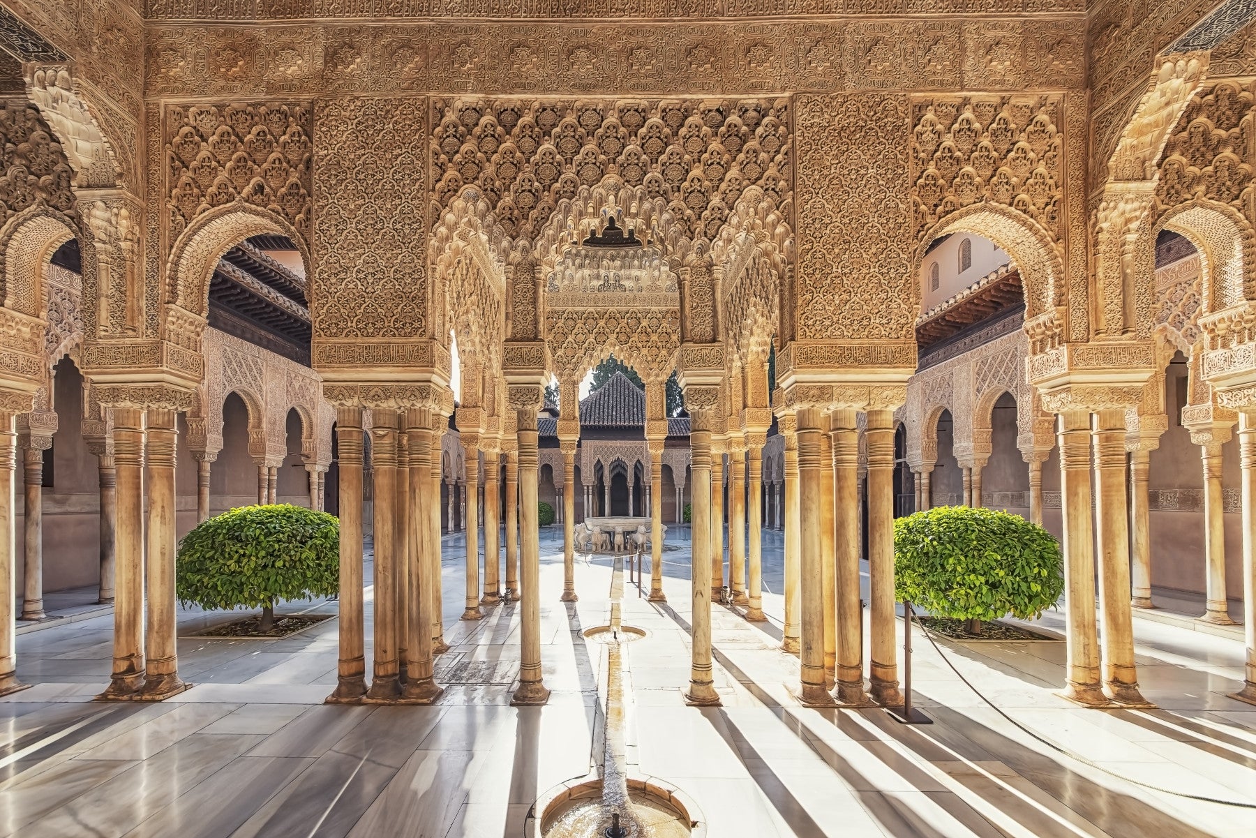 Andalusian Courtyard Wall Mural in your room — zoomed