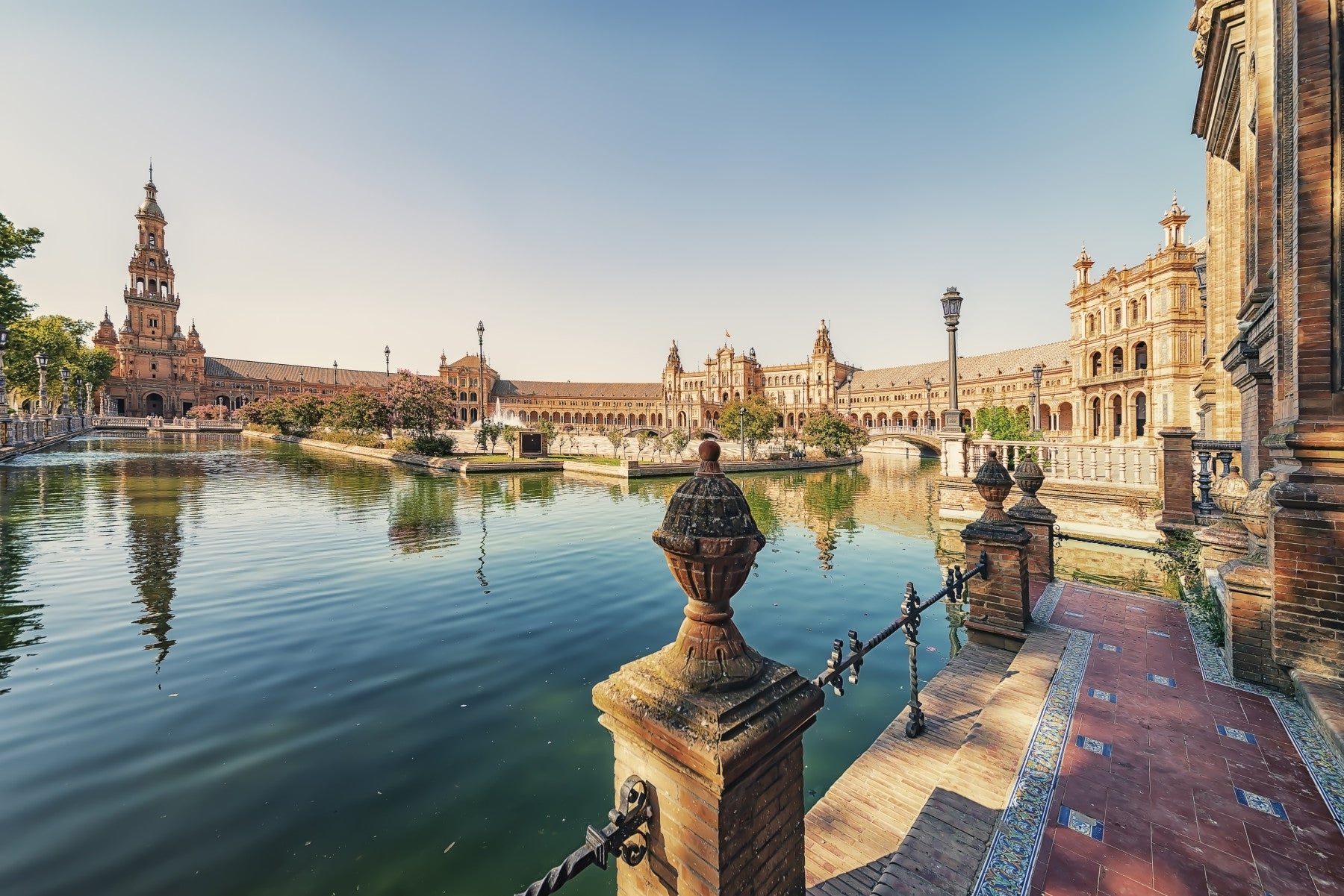 Seville Serenity scenic architecture wallpaper for walls heritage site.