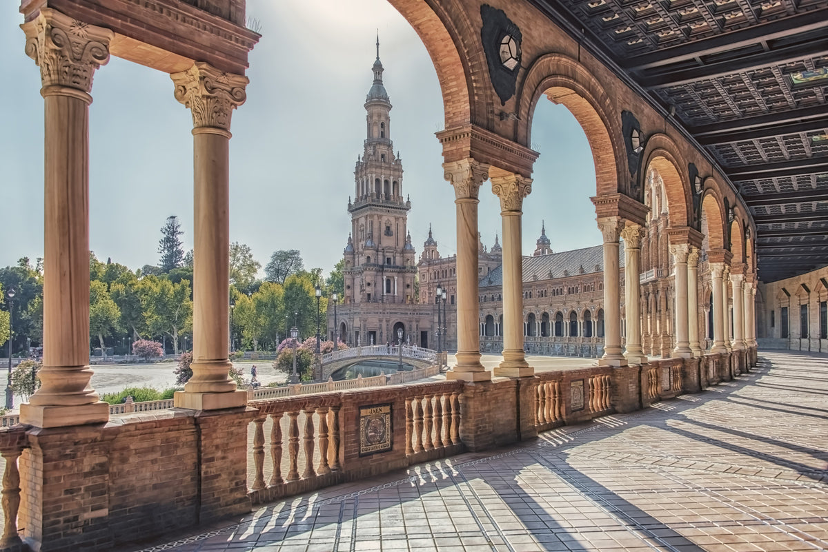 Plaza España: Timeless View Wall Mural in your room