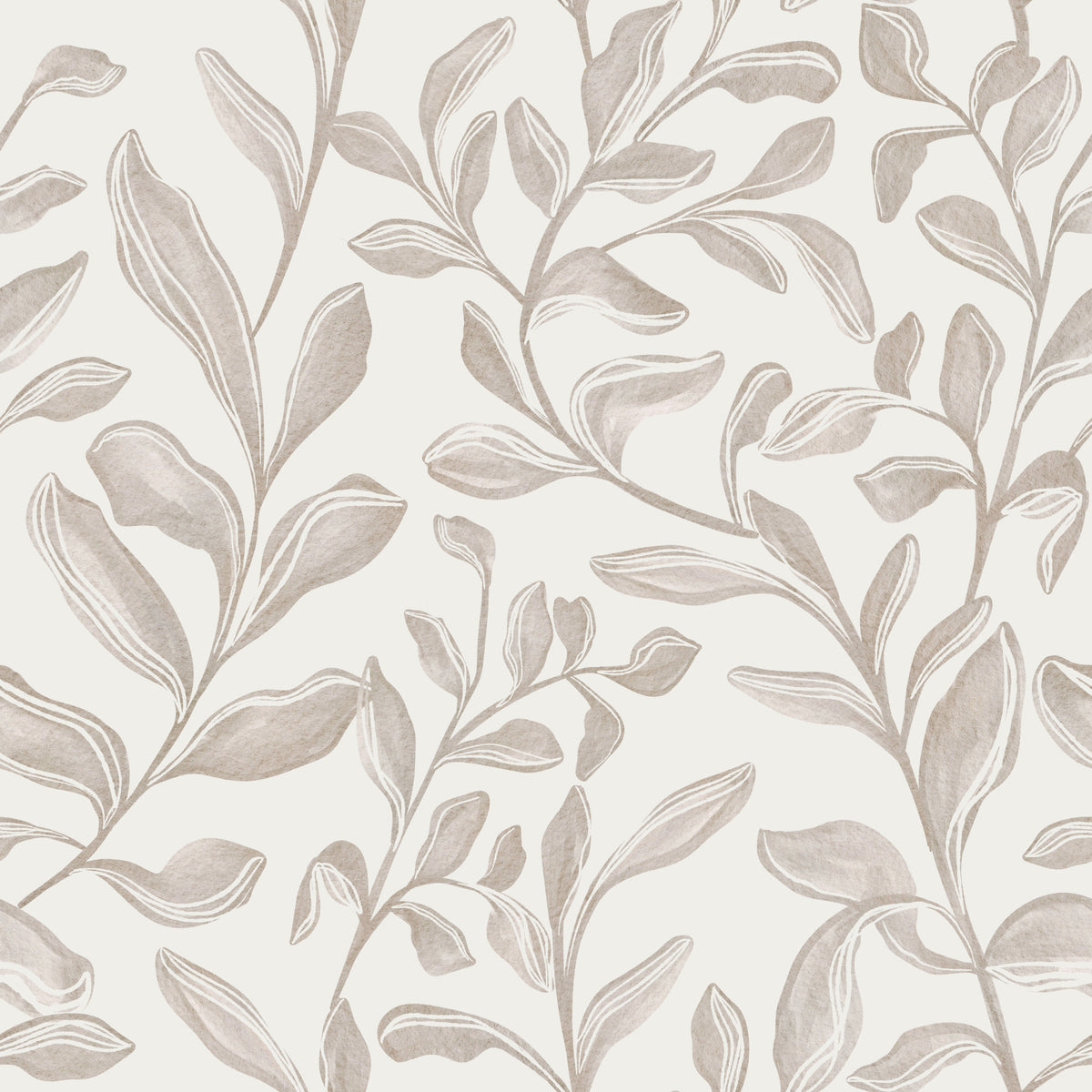 Watercolor Leaves Wallpaper⁠ in your room — zoomed