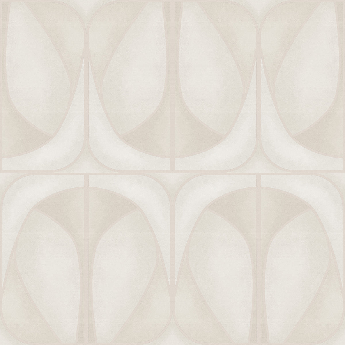 Softy Dèco Geometries -  Cloud Dancer Wallpaper⁠ in your room
