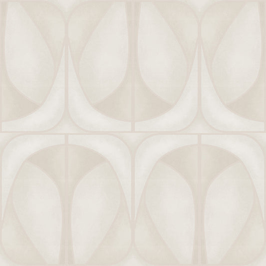 Softy Dèco Geometries -  Cloud Dancer Wallpaper⁠