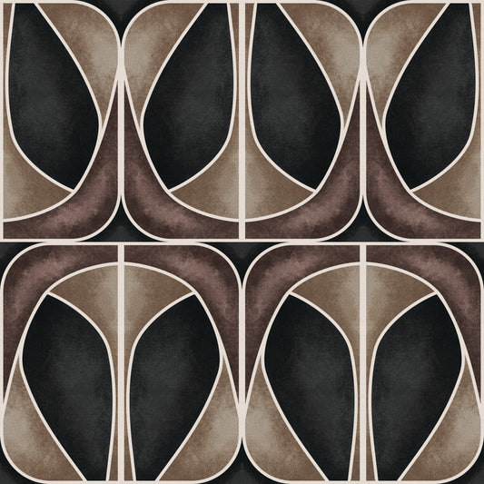 Softy Dèco Geometries -  Dramatic Charm Wallpaper⁠
