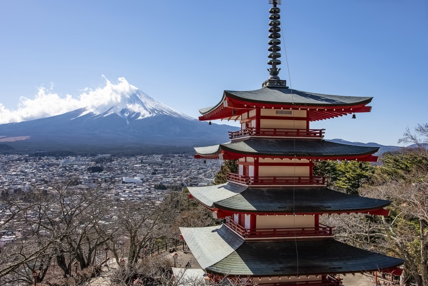 Fuji Vista Wall Mural in your room — zoomed