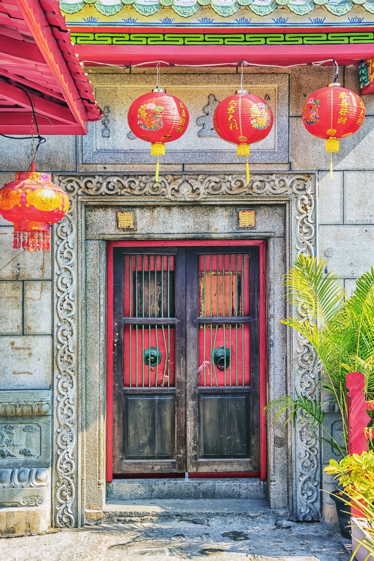 Lantern Entrance Wall Mural in your room — zoomed