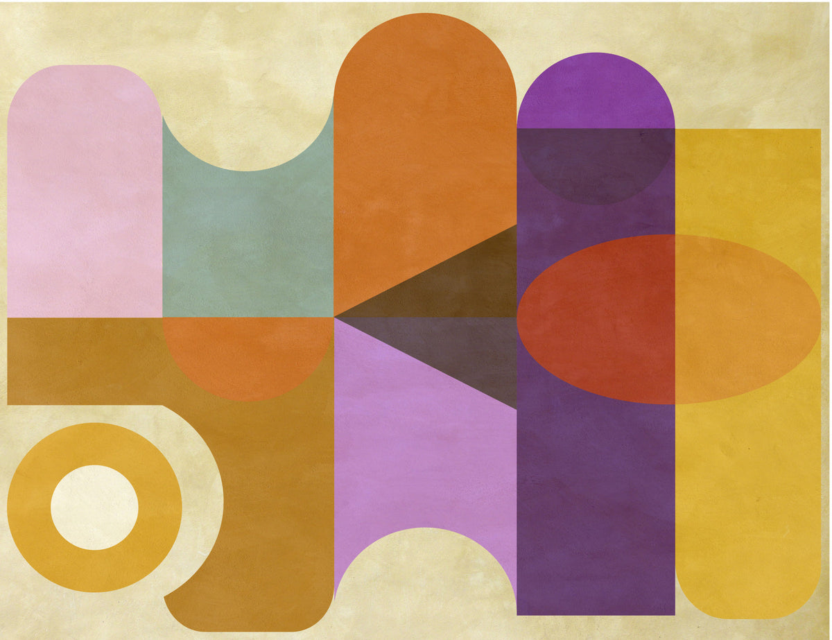 Mid-Century Abstract Wall Mural in your room