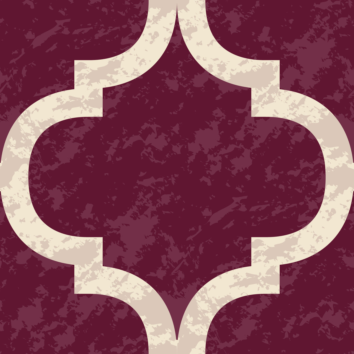 Moroccan Ogee - Cabernet Red Wallpaper⁠ in your room — zoomed