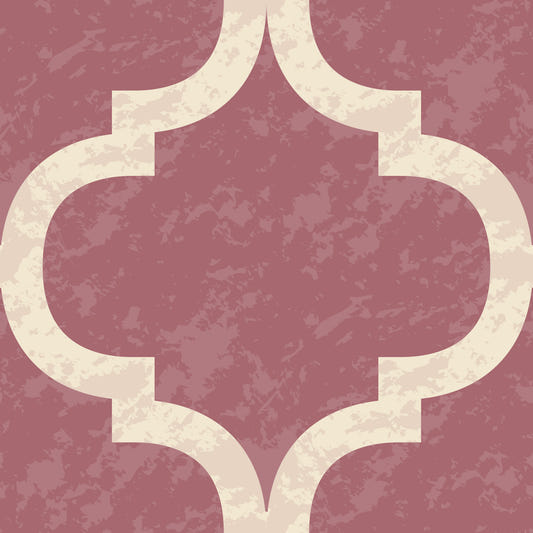 Moroccan Ogee - Vintage Rose Wallpaper⁠