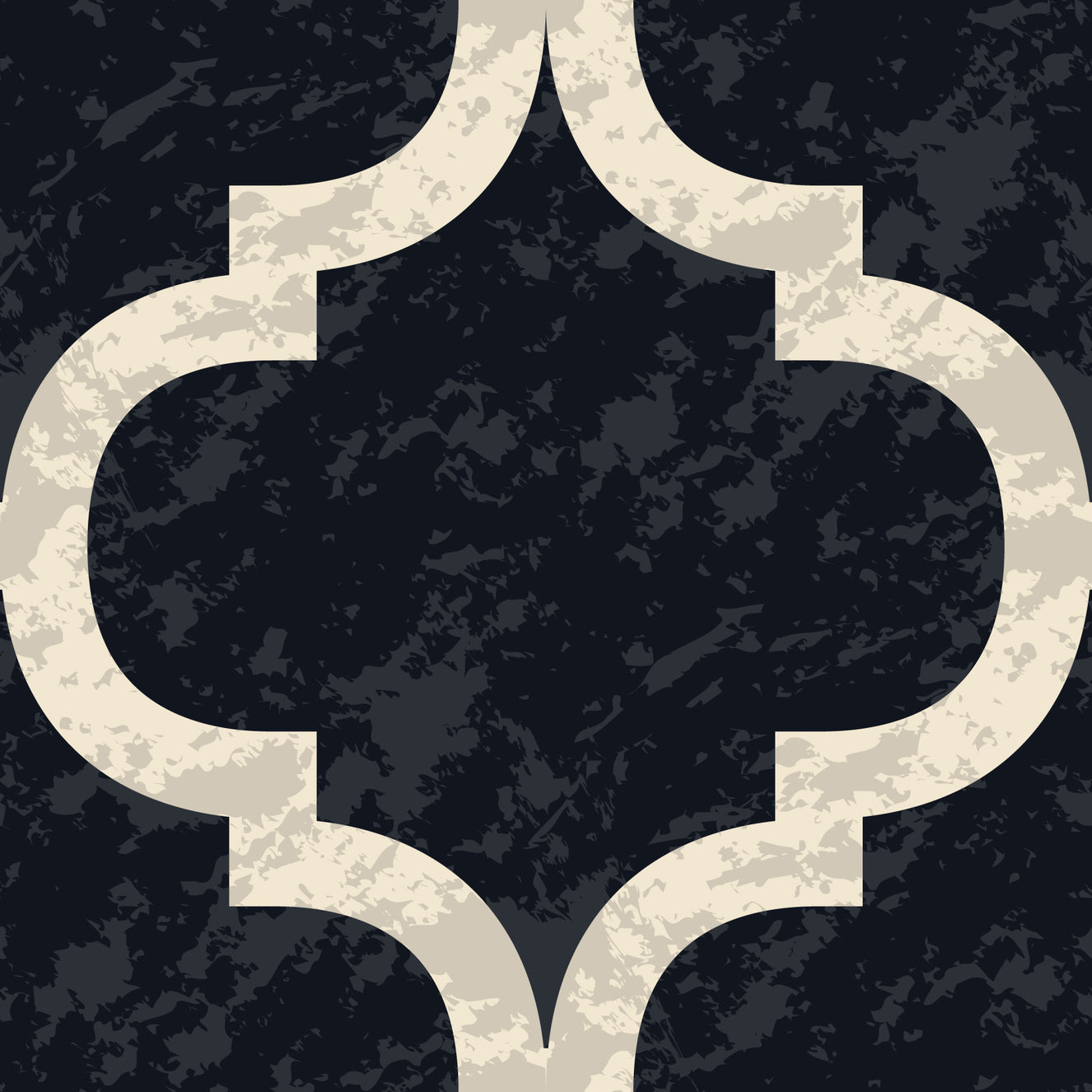 Moroccan Ogee - Ink Black Wallpaper⁠