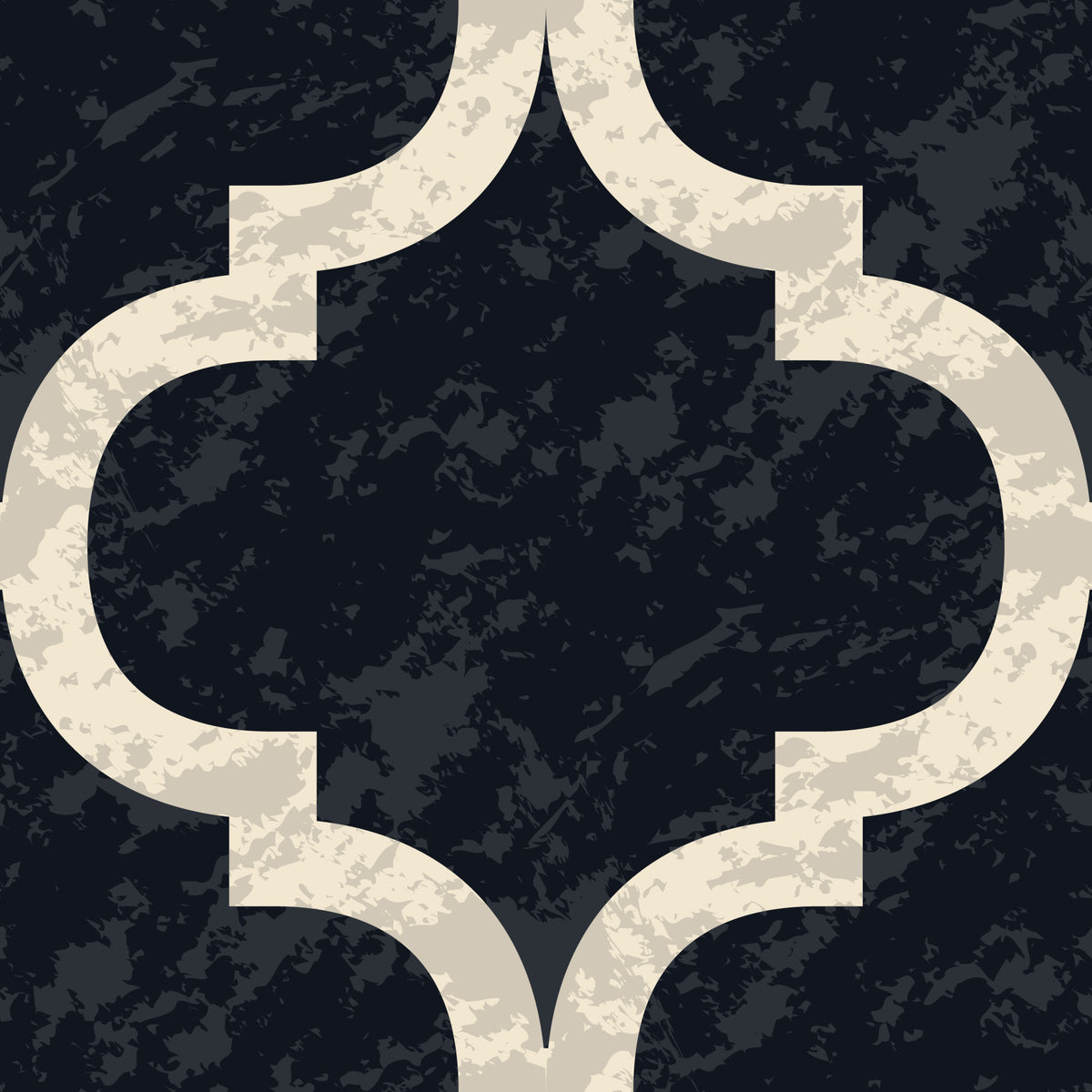 Moroccan Ogee - Ink Black Wallpaper⁠ in your room — zoomed