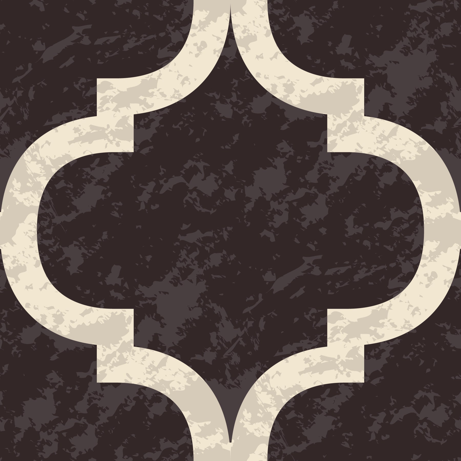 Moroccan Ogee - Black Cocoa Wallpaper⁠ in your room — zoomed