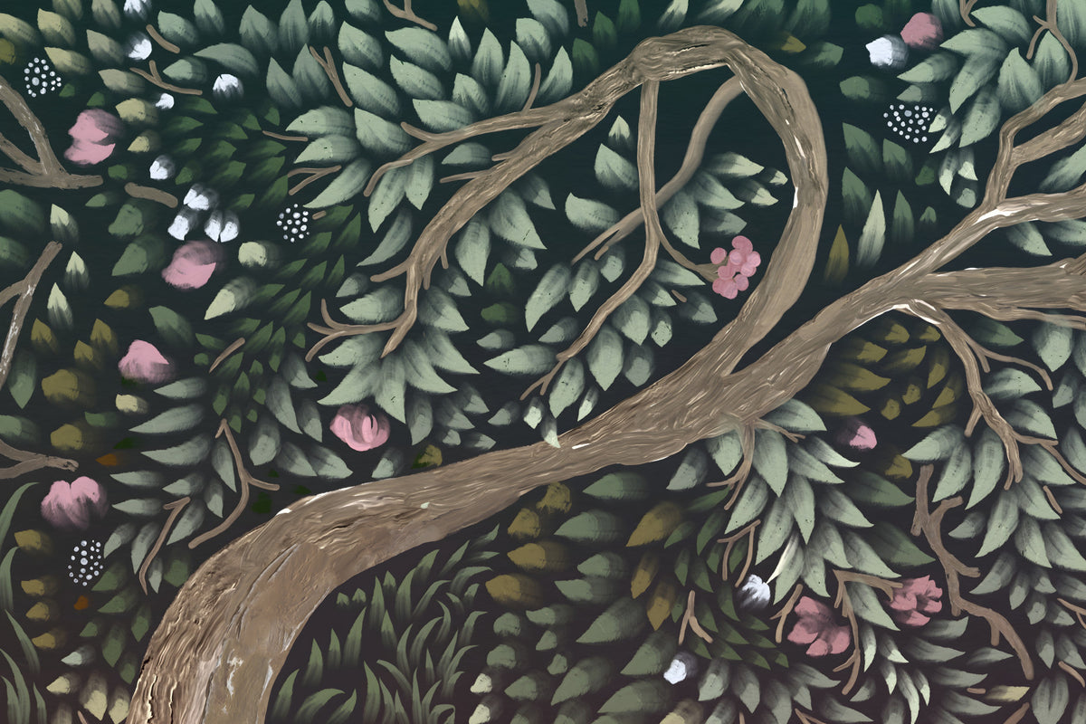 Floral Canopy Dream Wall Mural in your room