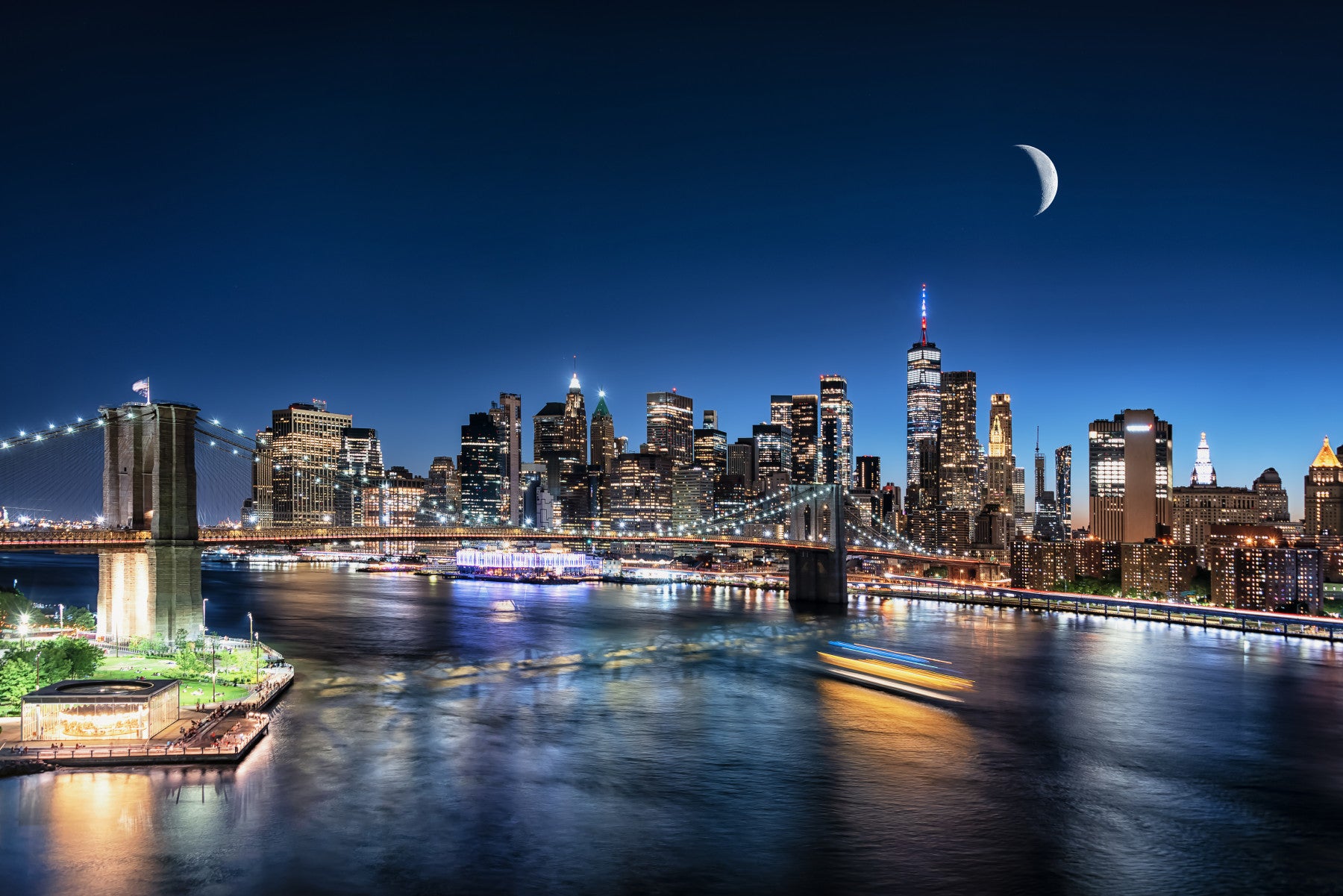 NYC by Night Wall Mural