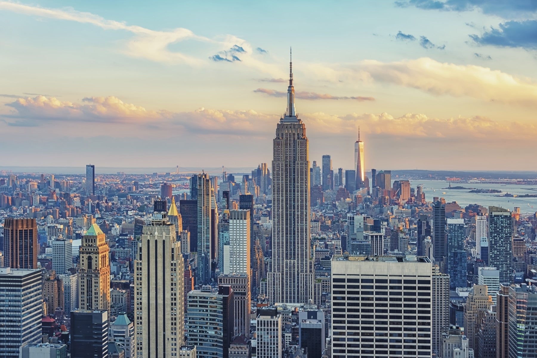 Manhattan Dawn Hues Wall Mural