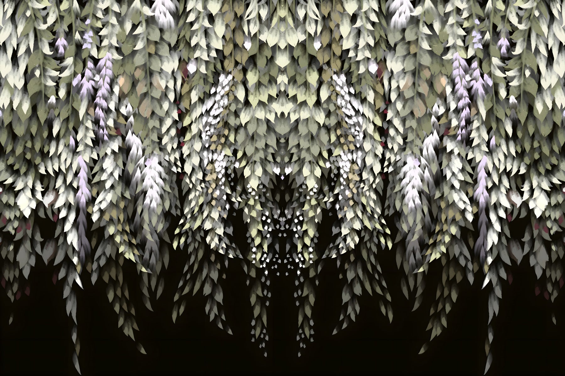 Wisteria Cascade Wall Mural