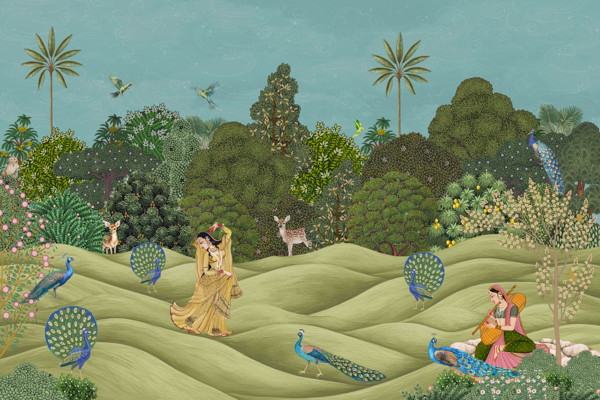Pichwai Palms Wall Mural