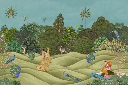 Pichwai Palms Wall Mural