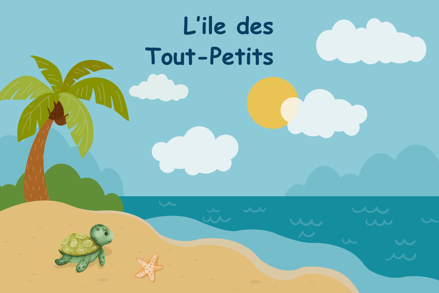 Tiny Turtle Island Wall Mural