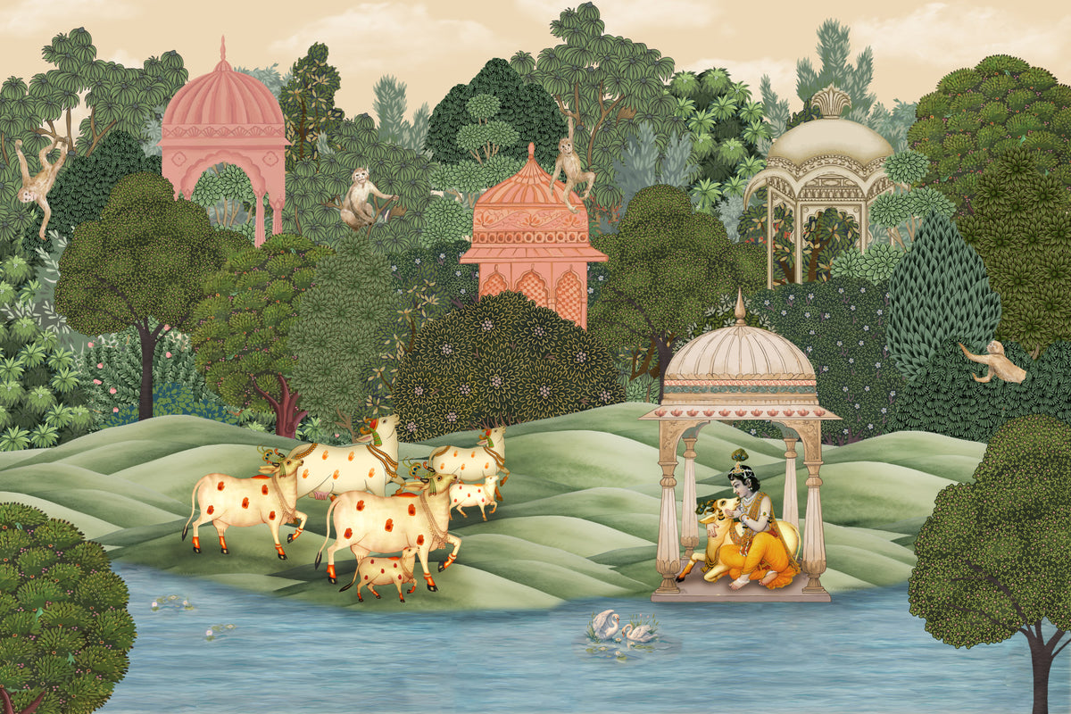 Krishna’s Sanctuary Wall Mural