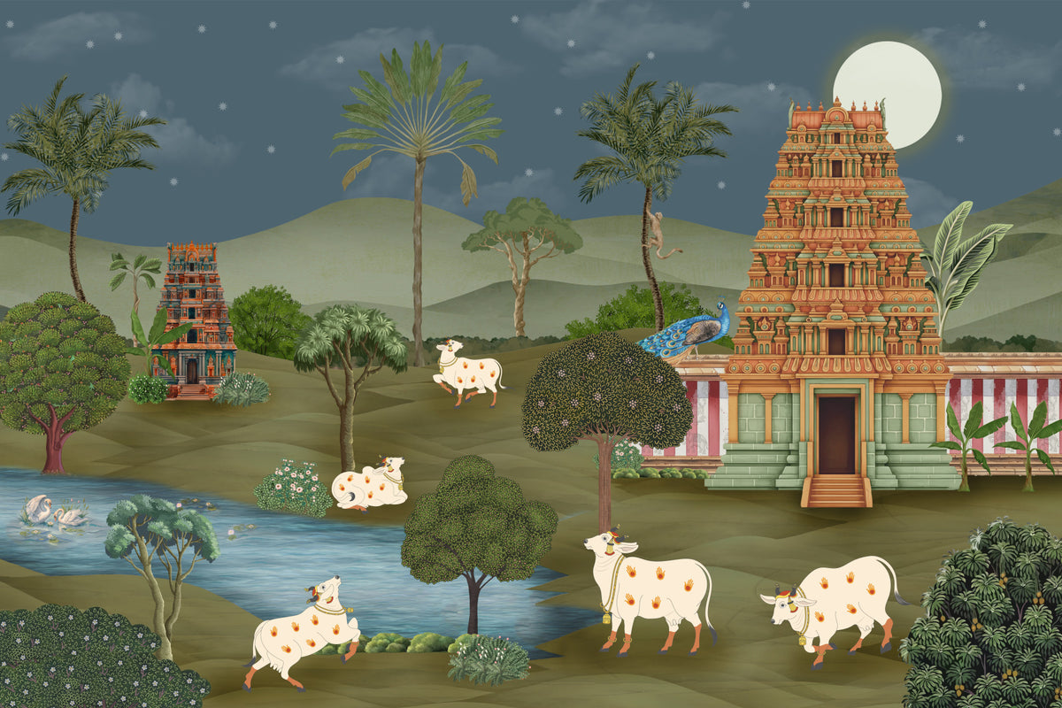 Mandir Majesty Wall Mural in your room