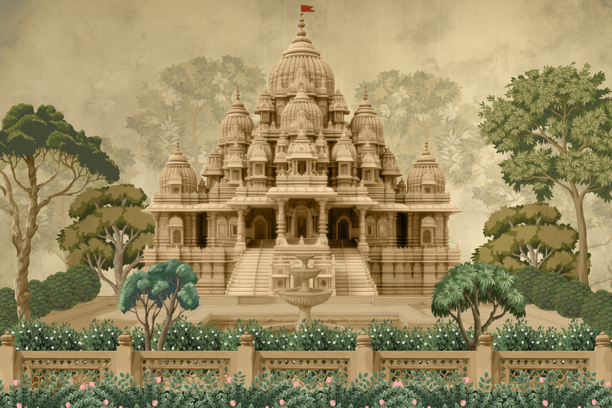 Divine Devalaya Wall Mural in your room