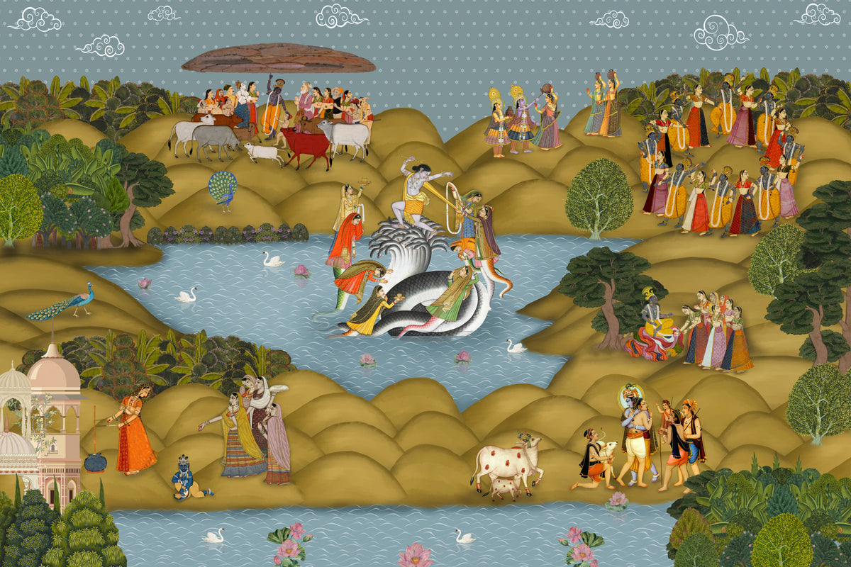 The Palace Jali Wall Mural in your room — zoomed