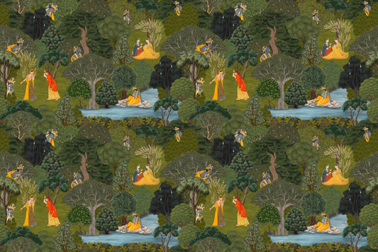The Pichwai Grove Wall Mural