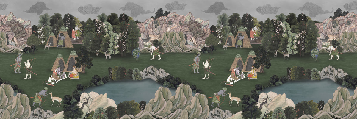 Ancient Vista Wall Mural in your room — zoomed