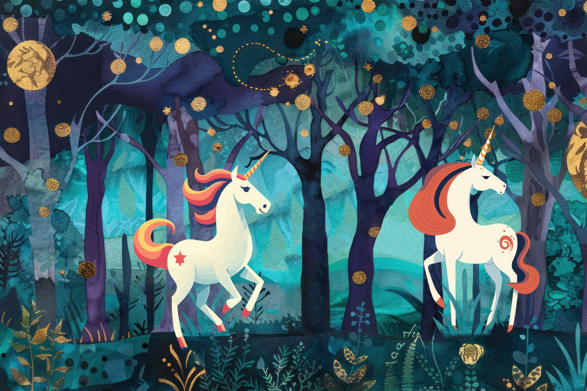 Mystic Unicorns Wall Mural in your room