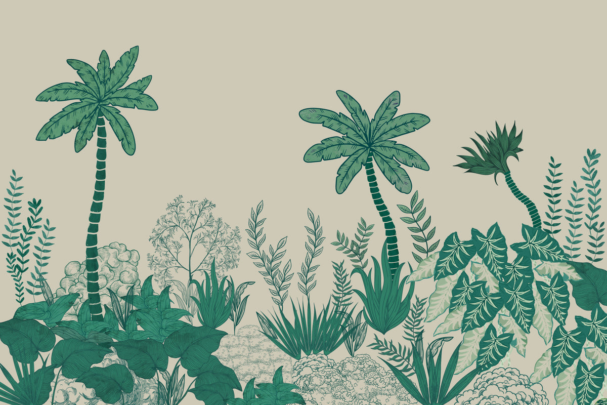 Palm Grove Dreams Wall Mural in your room
