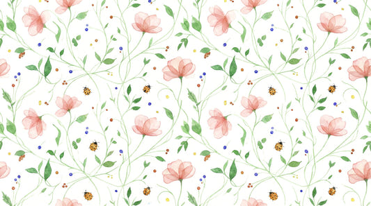 Ladybug Bloom Wall Mural