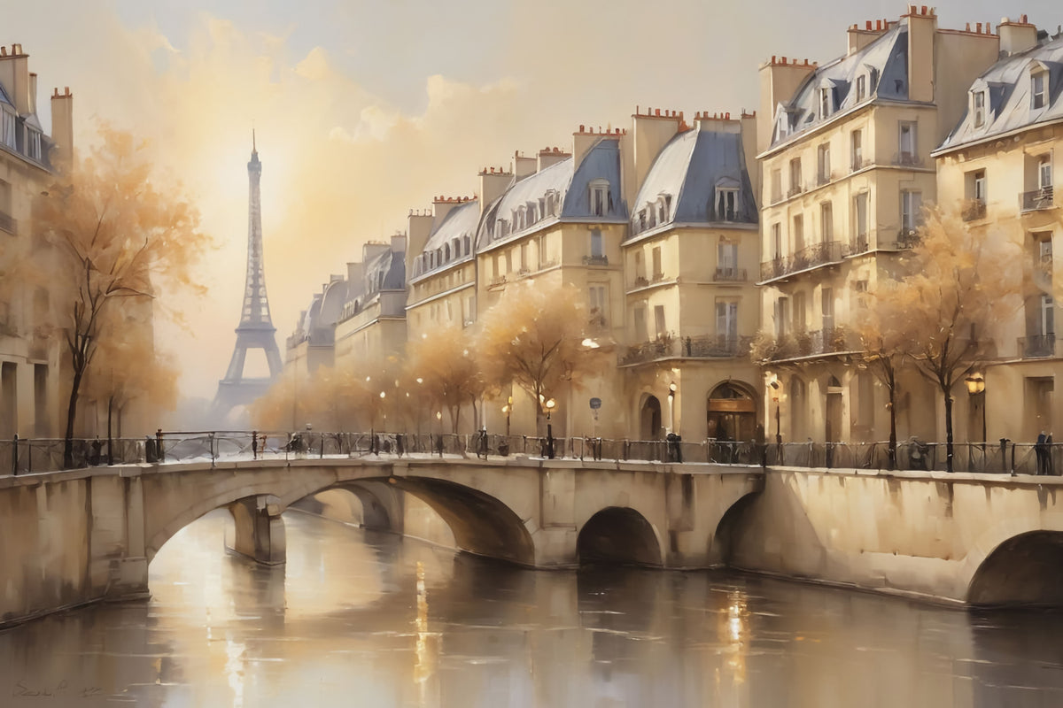 Parisian Serenity Wall Mural in your room — zoomed