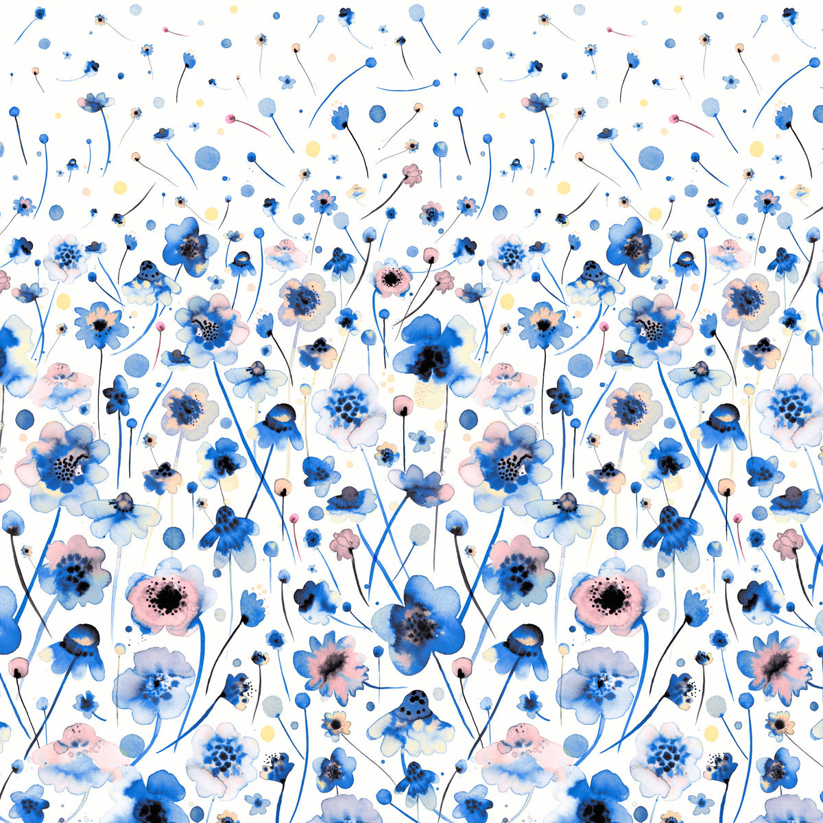 Bluebell Blush Wall Mural