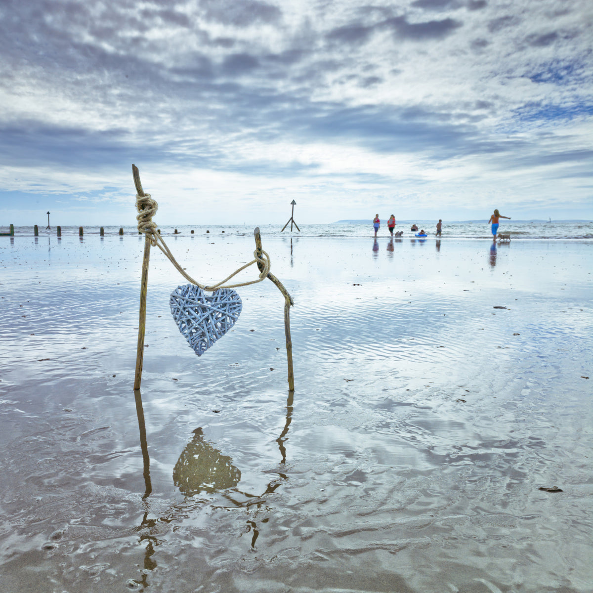 Beach Love Wall Mural in your room — zoomed