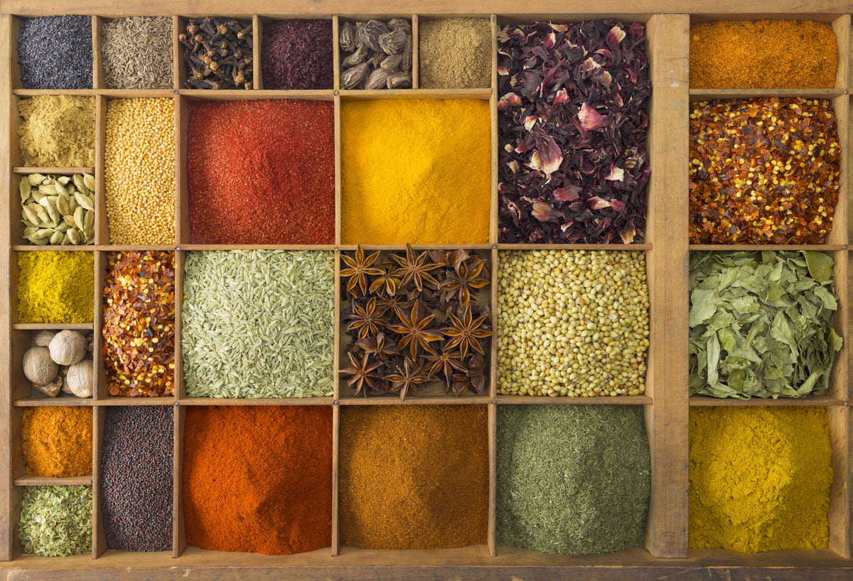 Exotic Spice Collection Wall Mural in your room