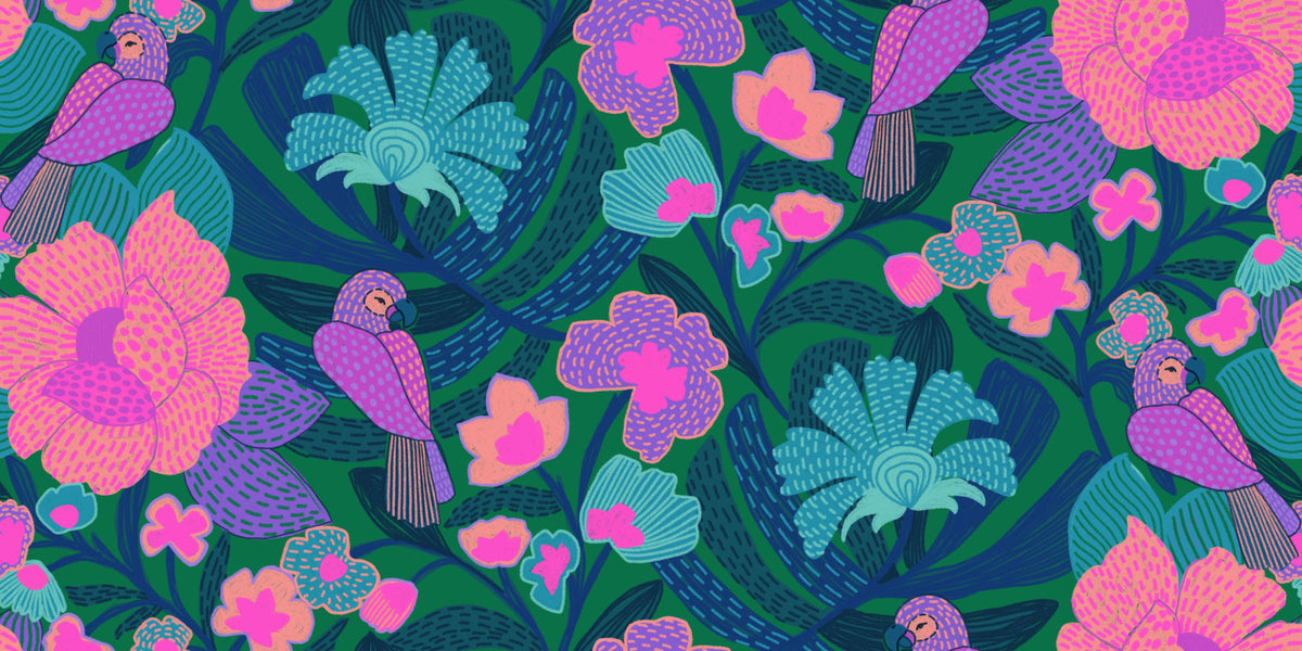 Parrot Bloom Wallpaper⁠ in your room